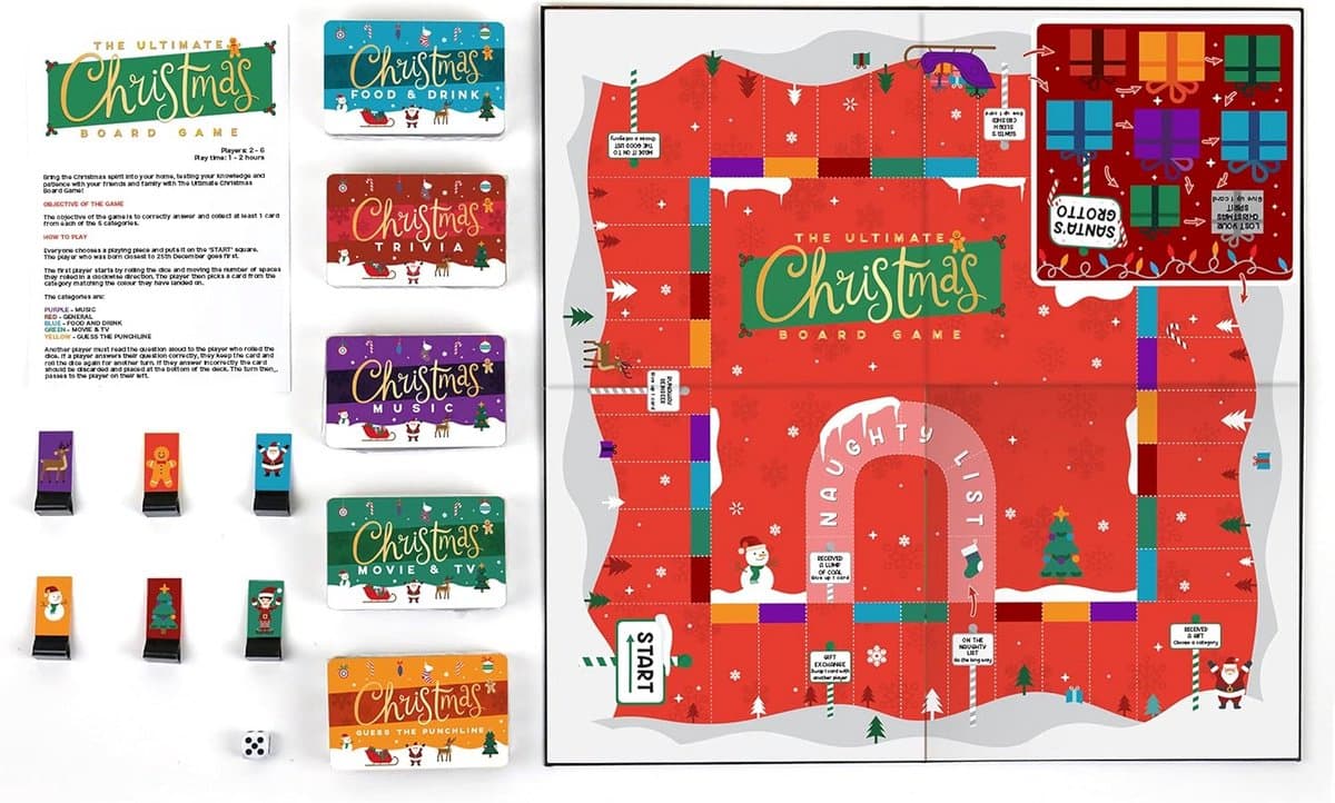 Ultimate Christmas Family Bordspel - 5 Categorieën - 500 Kaarten - 2-6 Spelers - 1-2 Uur Speeltijd — afbeelding 1