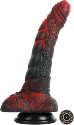 Banoch | Fantasy dildo orrynis | rood - groen | zuignap siliconen — thumbnail 1
