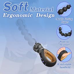 DOWO® - Prostaat Vibrator - Anale kralen - Vibrerende Anaal Stimulator - Anal Beads - Butt Plug- Clitoris Stimulator - Sex Toys voor Koppels - Seksspeeltjes - 10 Standen - Zwart — thumbnail 4
