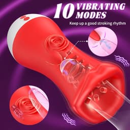 Daity Blowjob Simulator Seksspeeltje voor Mannen met Mondvormige Vibrator & Zuigfunctie – Waterdicht, USB Oplaadbaar — thumbnail 5