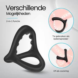 Ivy Lux Cockring Siliconen - Penisring set voor mannen - Waterdicht en Wasbaar - 6 Verschillende Maten - Inclusief 6 ringen in de kleuren zwart en rood — thumbnail 5
