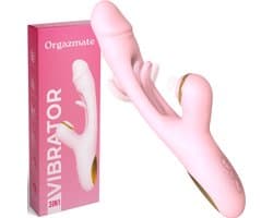 Orgazmate 3-in-1 Vibrators voor Vrouwen - Luchtdruk Clitoris Stimulator & G-spot Vibrator - Sex Toys & Seksspeeltjes voor Vrouwen en Koppels - 490 Standen