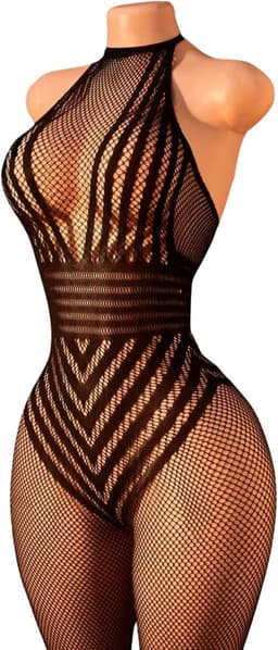 Sexy Lingerie – Erotische Catsuit – Lingerie Erotisch – Lingerie Sexy Setje – Kant – Netstof – Dames lingerie – Erotische verleidelijke Bodystocking – Kinky – One Size – Dare to Undress — thumbnail 1