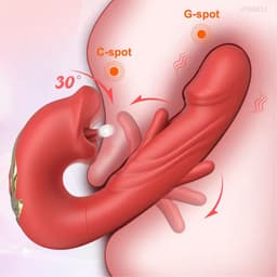 Vibrator | Explosie Van Genot - Dildo - 3 In 1 Dildo Vibrator Voor Vrouwen – G-Spot & Clitoris Stimulator – Rabbit Vibrator – Sex Toys Voor Koppels – Seksspeeltjes voor Mannen — thumbnail 4