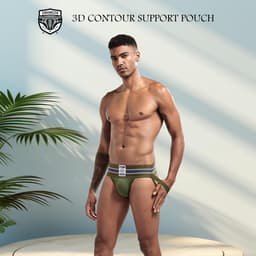 Heren Ondergoed Sport Slip Jockstrap Katoen Fitness Onderbroek — thumbnail 2