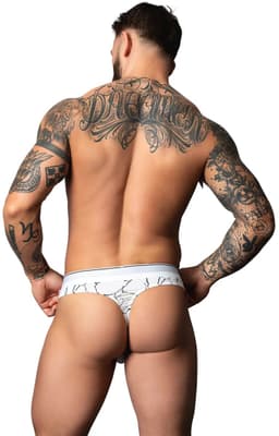 Thong - L/XL - White Marble — thumbnail 3