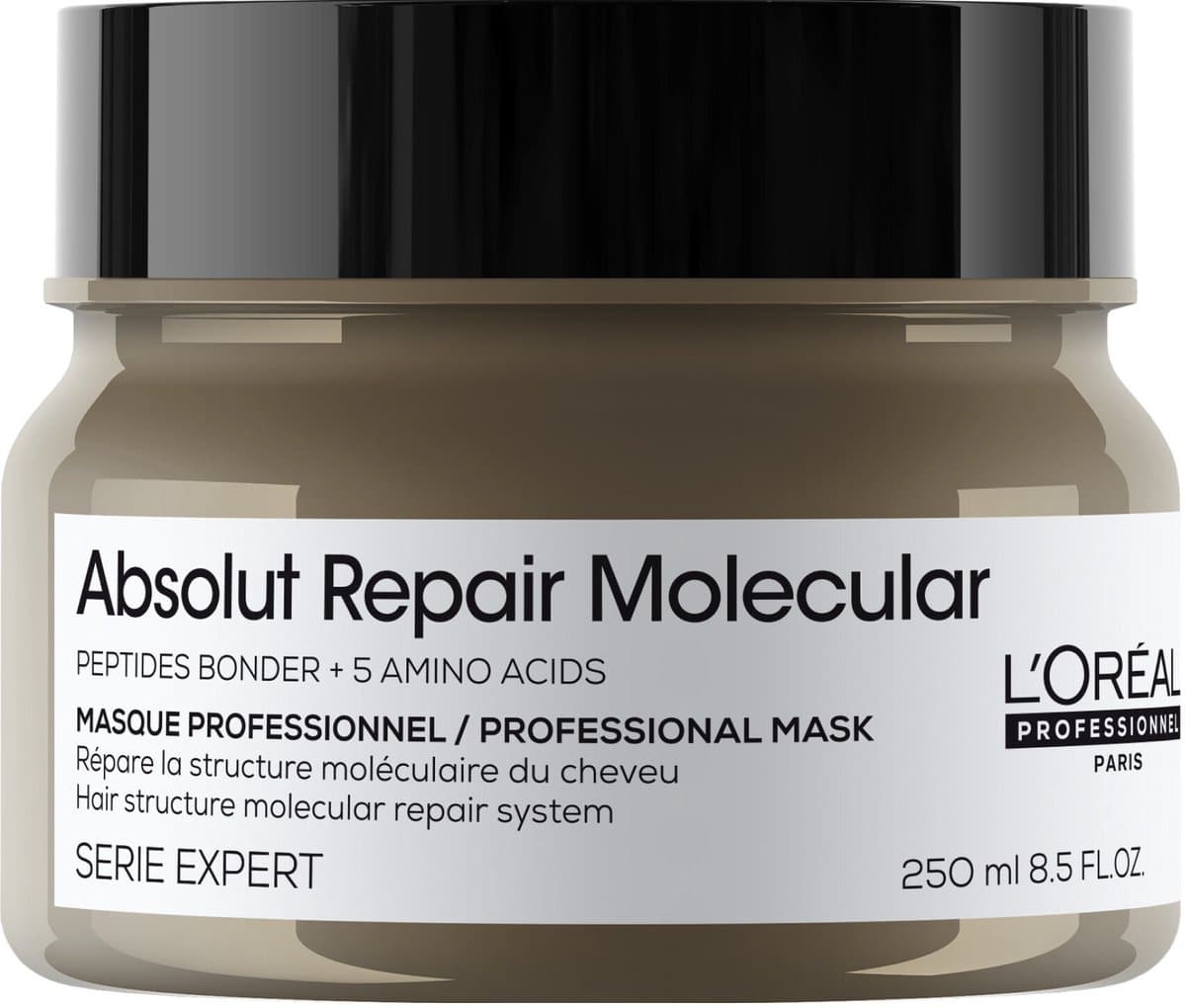 L’Oréal Professionnel Absolut Repair Molecular Rinse-Off Masker – Herstellende en versterkende werking - Voor zeer beschadigd haar - 250ml — afbeelding 1