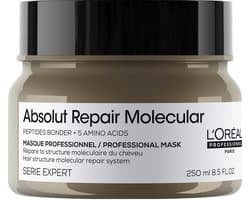 L’Oréal Professionnel Absolut Repair Molecular Rinse-Off Masker – Herstellende en versterkende werking - Voor zeer beschadigd haar - 250ml