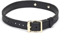 Liebe Seele - Lederen Choker Met Gouden Letters SLUT - Luxe En exclusief ontwerp - Zwart/Goud — thumbnail 4