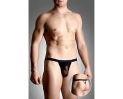 Sexy doorzichtige G-string met visnet zwart XL