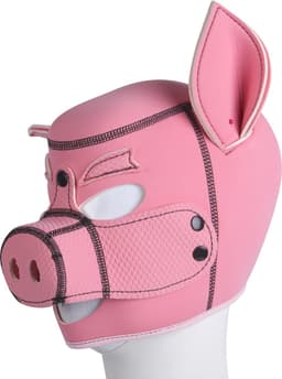 Banoch | Masker "Le Pig" | neopreen roze varkensmasker | varken BDSM — thumbnail 7