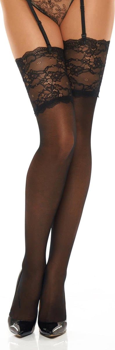 Beauty Night Romance erotische jarretelkousen- zwart - 20 den S/M — afbeelding 1
