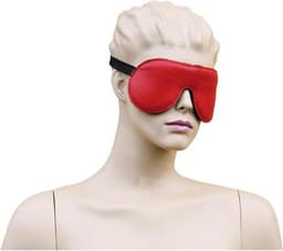 Leren Gevoerde Blinddoek - rood — thumbnail 1