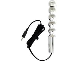 Rimba Electro Sex - Geribbelde dildo - Bullet 160 mm bi-polair
