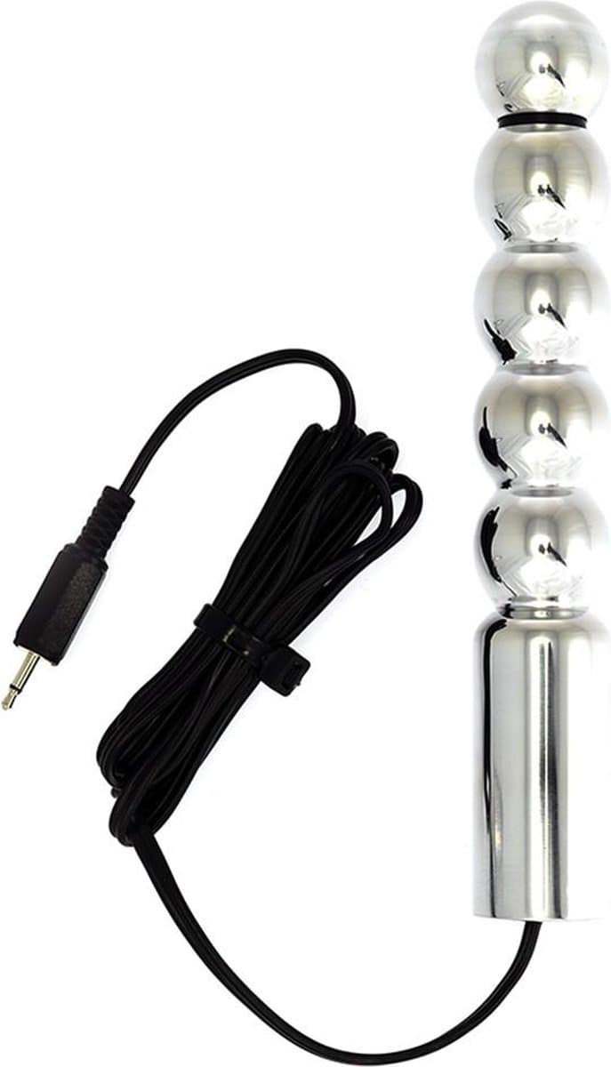 Rimba Electro Sex - Geribbelde dildo - Bullet 160 mm bi-polair — afbeelding 1