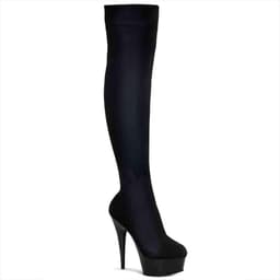Pleaser - DELIGHT-3002 Plateau Laarzen - US 6 - 36 Shoes - Zwart — thumbnail 1