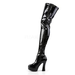Pleaser - ELECTRA-3000Z Plateau overknee Laarzen - US 14 - 45 Shoes - Zwart — thumbnail 4