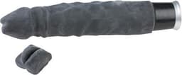 Nature Skin – ‘Big Vibe’ Vibrator met Dikke Aders en Uitgesproken Eikel Zijdezacht Gevoel – 23 cm – Zwart — thumbnail 6