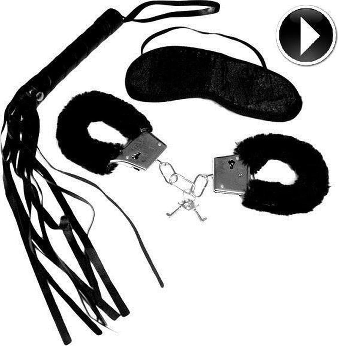 Sex Mischief Intro to S&M Kit - Zwart - 3 delig - bondageset — afbeelding 1