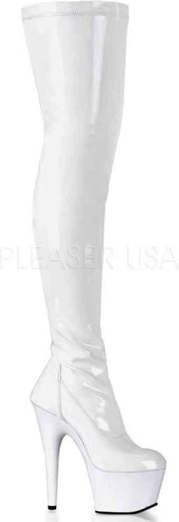 EU 38 = US 8 | ADORE-3000 | 7 Heel, 2 3/4 PF Stretch Thigh Boot, Side Zip — thumbnail 1