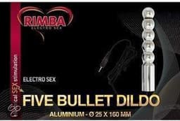 Rimba Electro Sex - Geribbelde dildo - Bullet 160 mm bi-polair — thumbnail 2