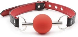 Banoch - Ball gag Red Luxe - Siliconen - Rood — thumbnail 1