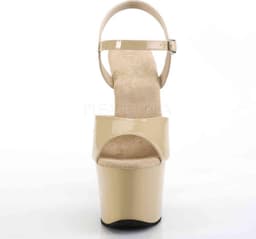 Pleaser - SKY-309 Sandaal met enkelband, Paaldans schoenen - Paaldans schoenen - 37 Shoes - Creme — thumbnail 2