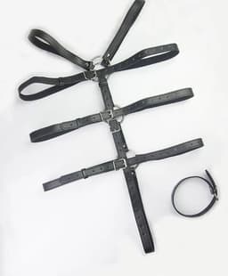 Lichaam bondage set - Handboeien - Extreme BDSM - Leder — thumbnail 3