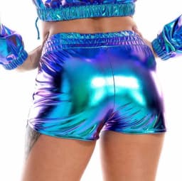 Metallic party broekje - Festival short - Dames - Rave — thumbnail 4