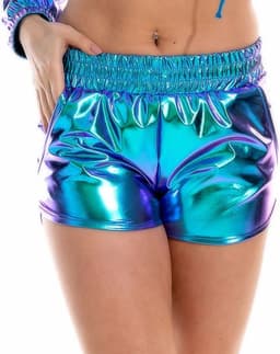 Metallic party broekje - Festival short - Dames - Rave — thumbnail 2