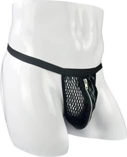String-Heren-Visnet-Erotisch-Rits-Elastisch-Zwart-Goedkoop-Opwindend-Sexy — thumbnail 1