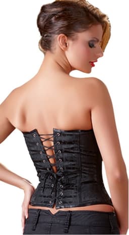 Cottellli Collection –  Korset met Verwijderbare Bretels en Vetersluiting Seductief Variant – Maat 2XL - Zwart — thumbnail 2