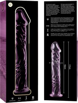 NEBULA SERIES BY IBIZA - MODEL 12 DILDO BOROSILICATE GLASS 17 X 3.5 CM PINK | BEST GLASS DILDO | SEX TOY FOR WOMAN | SEX TOY FOR MAN | PREMIUM GLASS DILDO — thumbnail 4