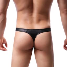 String-Heren-Sexy-Zwart-Erotisch-Ring-Latex-Opwindend-Gay-Kwaliteit-Lingerie — thumbnail 3