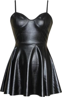 PU Leder BDSM Jurk Black design - Leer - Backless - Mini Rok - Erotische vrouwen kleding - Satijn - Sexy outfit — thumbnail 5