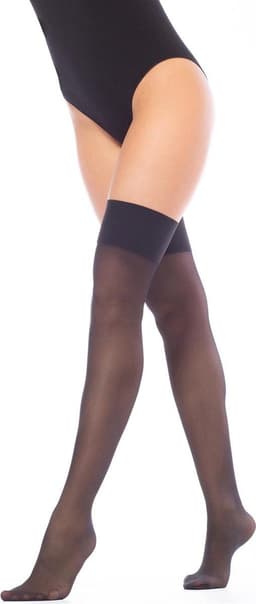GIULIA Jarretel Kousen - Segreto 20 - Kousen - Stockings - Glad Boord - Erotiek - 20 Den - M/L - Zwart — thumbnail 2