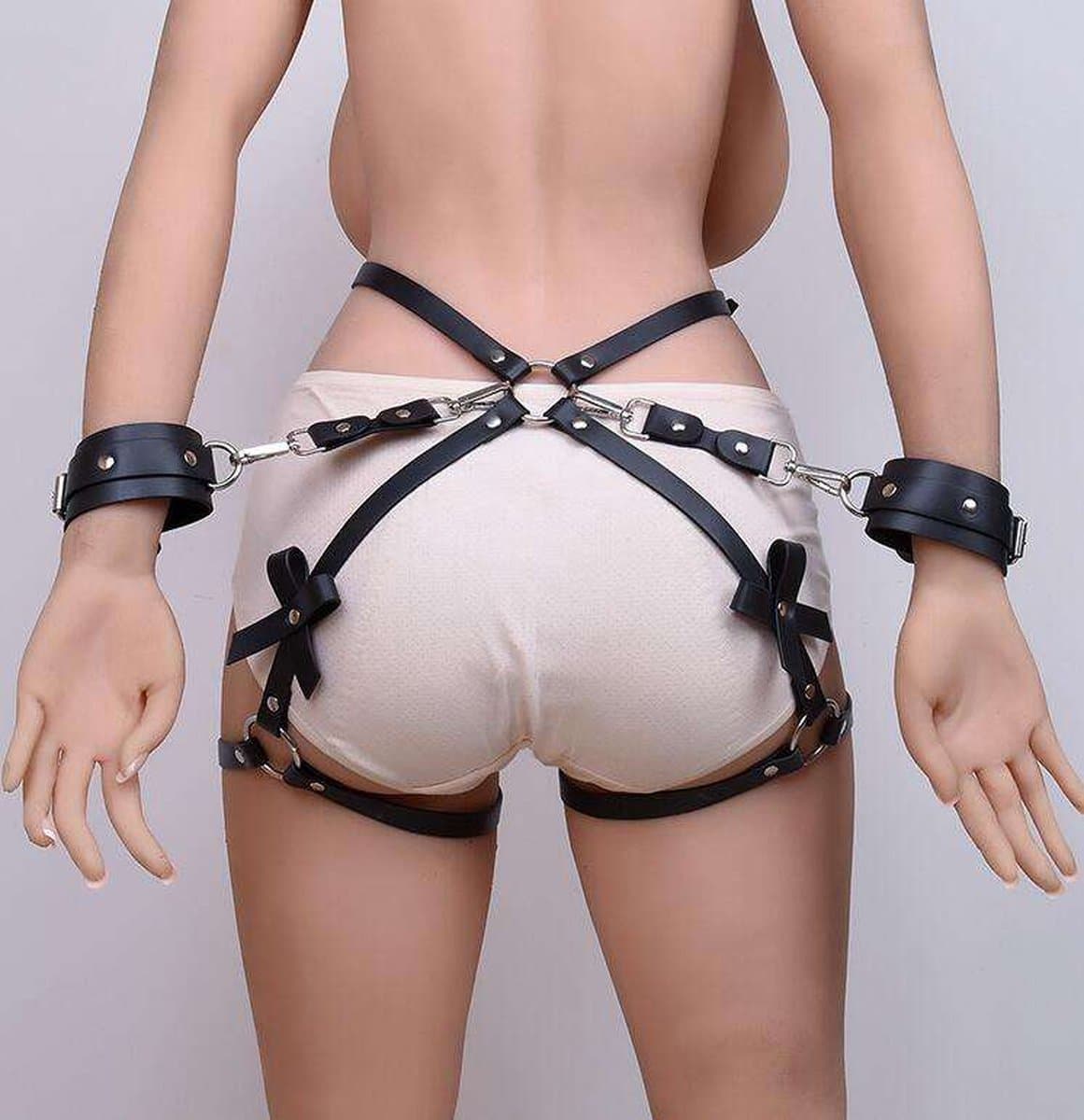 bondage harnas - handboeien - kwaliteit - sexy - kinky - submissive — afbeelding 1