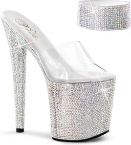 Pleaser - BEJEWELED-812RS Sandaal met enkelband, Paaldans schoenen - Paaldans schoenen - 42 Shoes - Zwart — thumbnail 1