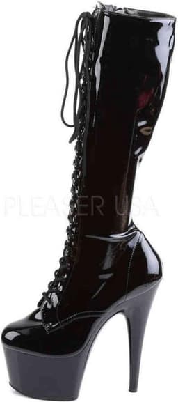 Pleaser - ADORE-2023 Plateau Laarzen - Paaldans schoenen - 38 Shoes - Zwart — thumbnail 3