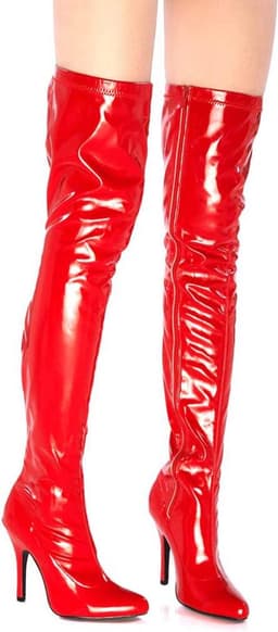 Soisbelle  Imitatie Lakleren Overknee Boot X301 Rood Maat 40 — thumbnail 5