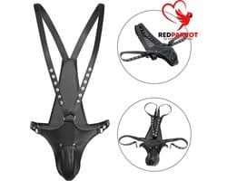 Leren G-String harnas Heren - BDSM - Erotische heren ondergoed - Leder