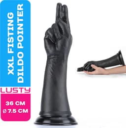 Lusty Fisting Dildo Pointer 36 x 7.5 cm - Fist Dildo voor vuistneuken - Grote Realistische Dildo - Vuist Dildo - Met Zuignap — thumbnail 1