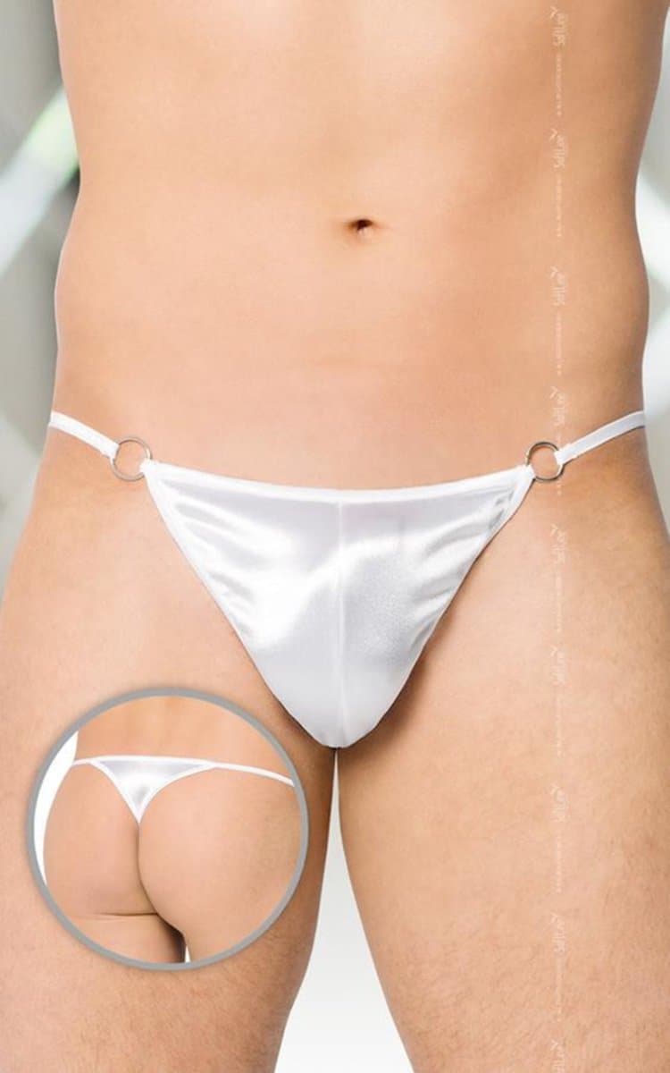 SoftLine Collection | Elegante heren string met satijn aanzicht | wit | korting | sale S t/m L — afbeelding 1