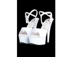 Soisbelle Grote Maten Lakleren Pumps SGS55V Wit Maat 42