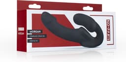 No-Parts - Morgan Strapless Strapon Dildo 22 cm - Zwart — thumbnail 4