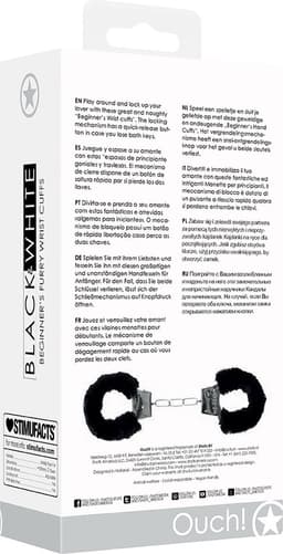 Pleasure Furry Hand Cuffs - With Quick-Release Button — thumbnail 3