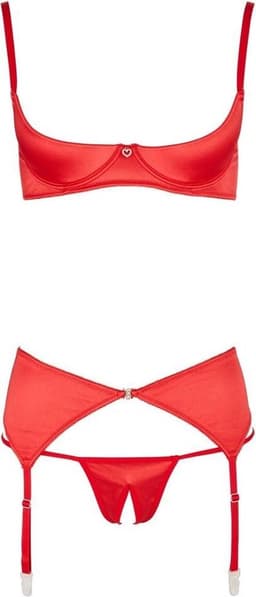 cottelli lingerie set set m - rood — thumbnail 6