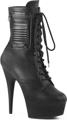 Pleaser - DELIGHT-1020PK Plateau Laarzen - US 10 - 40 Shoes - Zwart — thumbnail 1