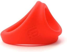 Sport Fucker Freeballer Cockring en Ballstretcher van siliconen - rood — thumbnail 8