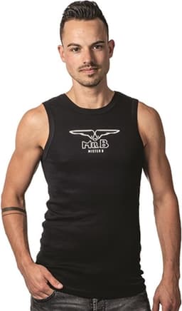 Mister B - T Shirt - Tanktop Shirt - Zwart - Maat L — thumbnail 1